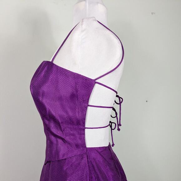 Vintage Morgan Co Prom Dress Maxi Gown 10 Purple Y2K Fairy Princess Goth Ball - Picture 1 of 10